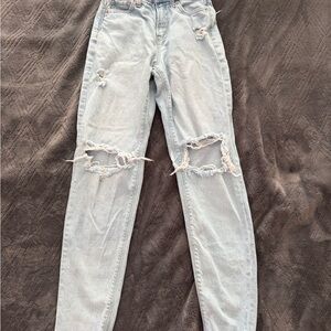 Blue Skinny Distressed Jeans